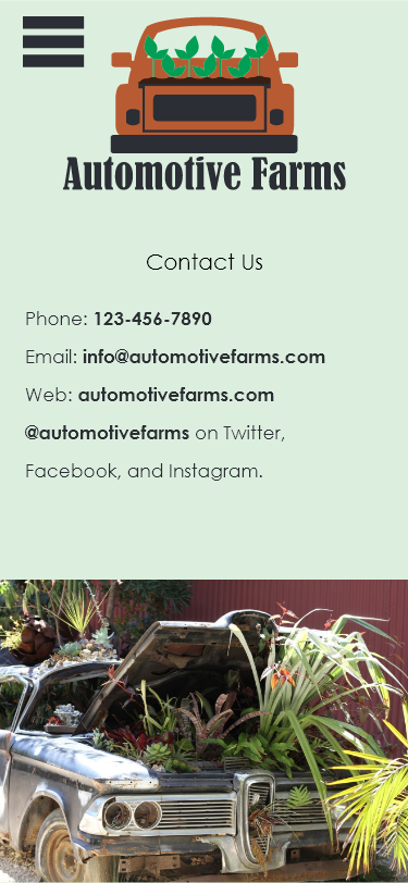 Automotive Farms App Wireframe