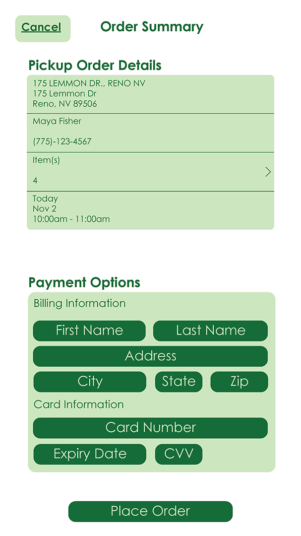 Kroger App Wireframe