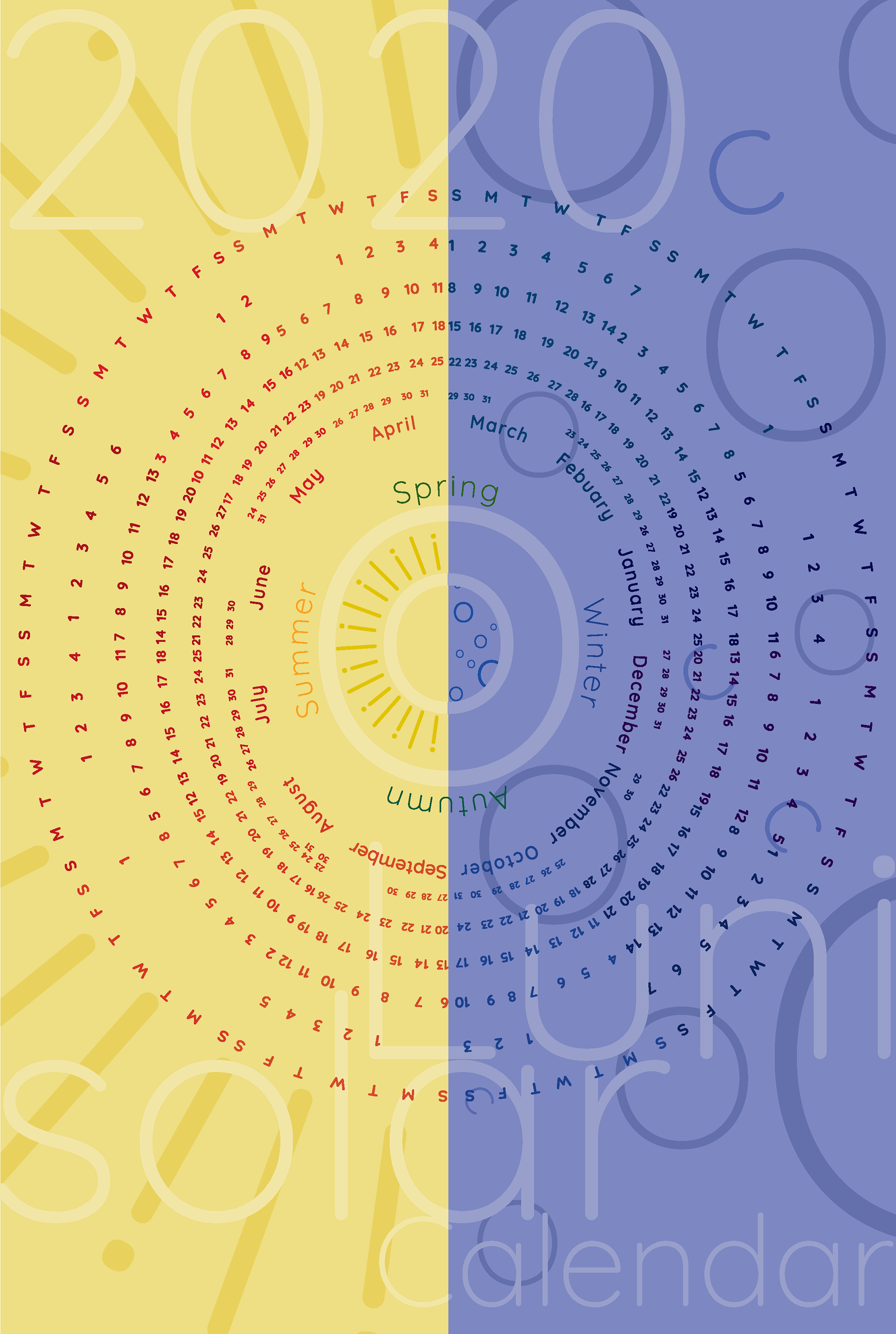 Lunar Solar Type Calendar